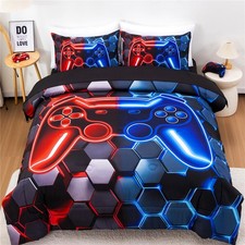 Ntbed 3D Gaming Comforter Set For Boys Kids Teens5Pcs Gamer Bedding Sets