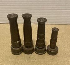 Lot of 4 Vintage Brass Garden Hose Nozzles 2 Craftsman, Atlas & Gilmour Somerset