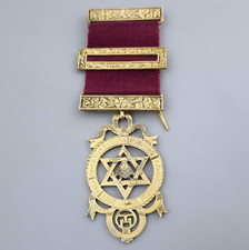 ANTIQUE MASONIC STERLING SILVER ROYAL ARCH BREAST JEWEL MEDAL HALLMARK 1933 25g