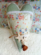 XXL Herz Acufactum "Laternenkinder" 27 cm Länge,Stoffherz,Plüsch,Weihnachten