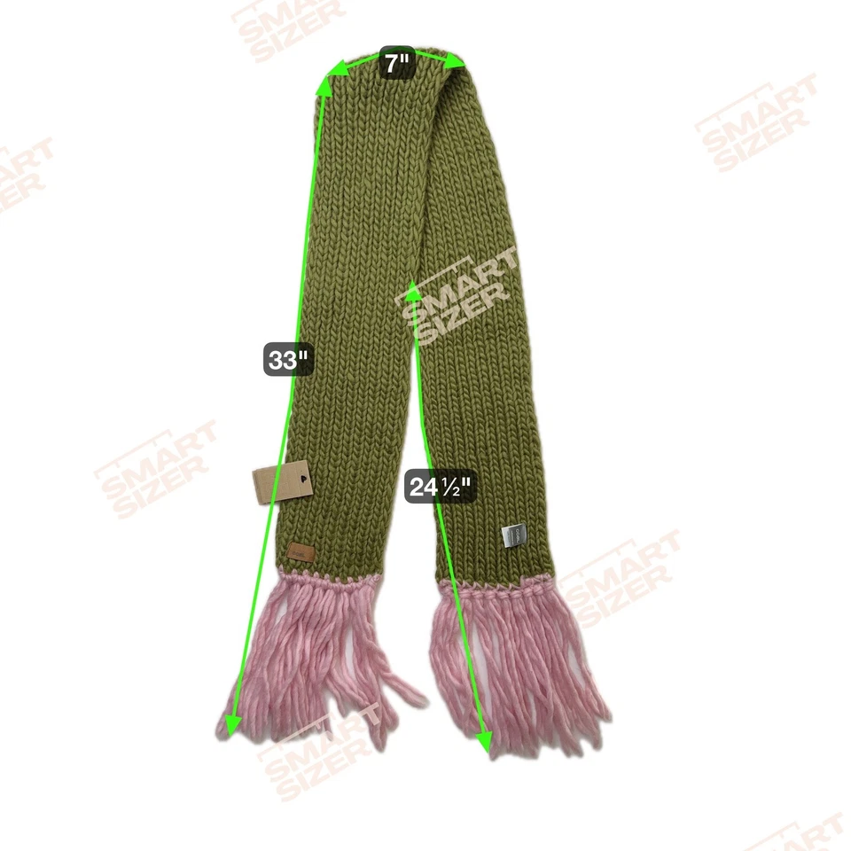 NUEVO NUEVO CON ETIQUETAS Conjunto de guantes y bufandas de carbón verde hierba rosa flecos mezcla de lana Foto 2 de 4