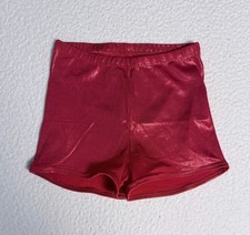 J.B. Bloomers Red Metallic Dance and Gymnastics Shorts Adult Large