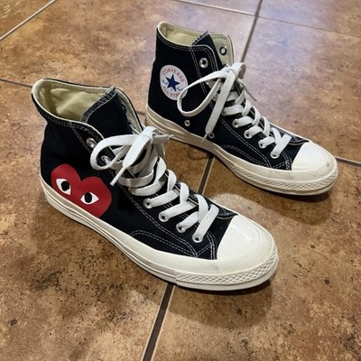 Mens 8 Converse Chuck Taylor All Star Hi x Comme des Garcons Play 2015 Womens 10