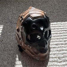 Bikercon Skull Full Face Mask Black Bronze Ad...