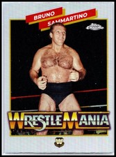 2026 Topps Chrome WWE #WMR-9 Bruno Sammartino Wrestlemania Recall Refractor HOF