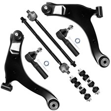 Front Suspension Kit Lower Control Arm w/Ball Joint Inner Outer Tie Rod End Sway