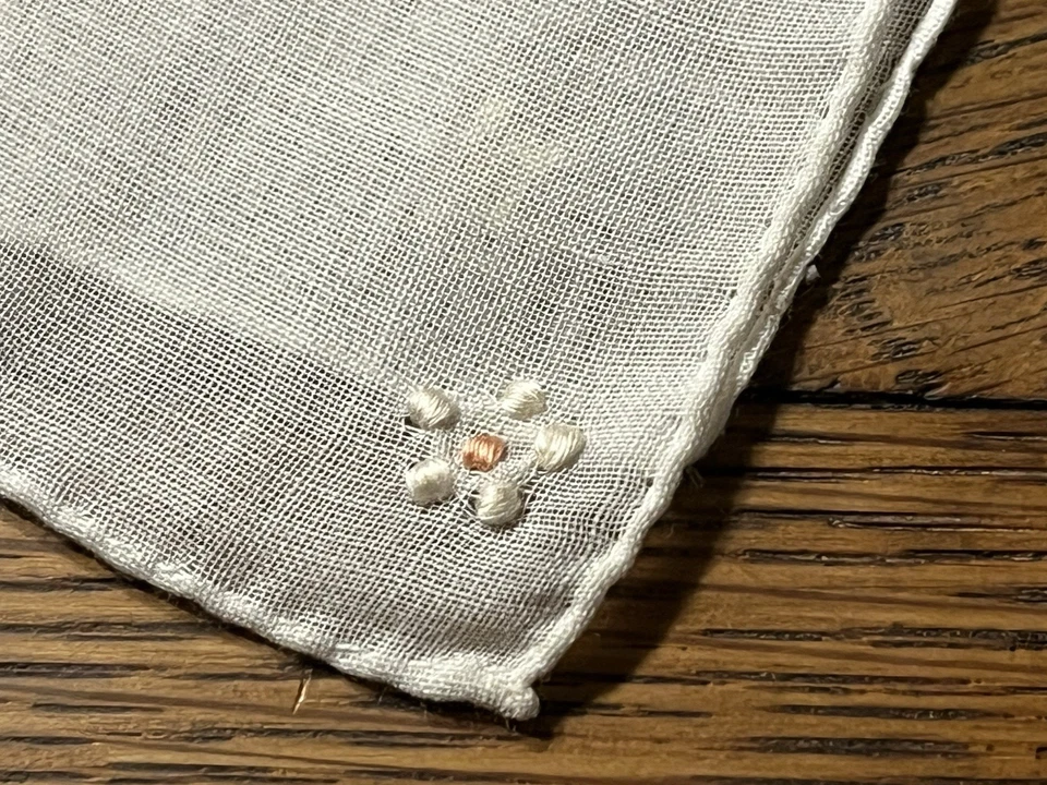 Винтажный новый с Ярлыками Мадейра с монограммой льняной носовой платок меллон инициал «J» - Изображение 3 из 4