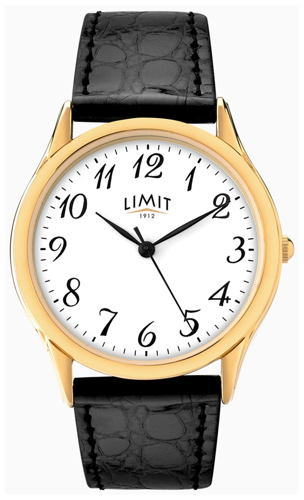 Limit Classic Quartz (34mm) White Dial / Black PU Leather Strap 5066 Watch
