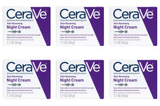 CeraVe Night Moisturizer Value Set 6 Jars 1.7oz Skin Renewing Cream