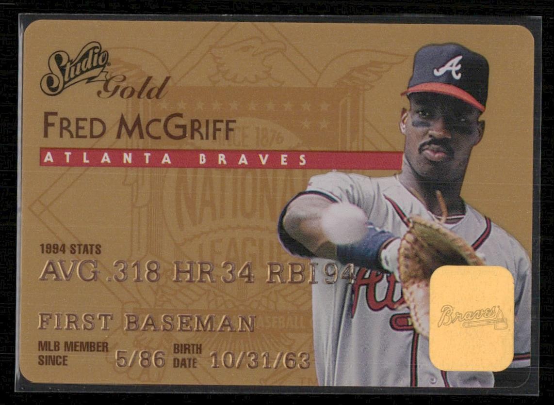 Fred McGriff 1995 Studio #23 Gold Atlanta Braves
