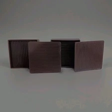 Yelanon Furniture Sliders 4pc Brown 3"x3"