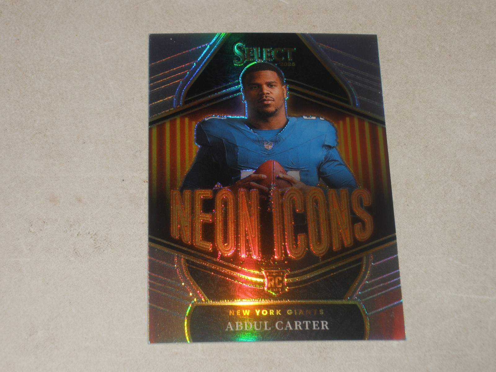 2025 Panini Select Neon Icons Silver Prizm #19 Abdul Carter Rookie RC