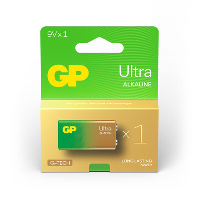 GP Batteries Alkali-Mangan Prismazelle Ultra G-Tech Alkaline 9V 6LR61 E, Block