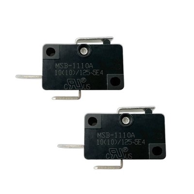 2x JIABEN MSB-1110A Short Lever Micro Switch 10A 125VAC 2-Pins Normally Closed