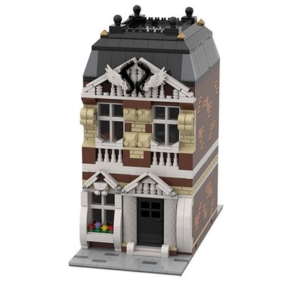 Modular Building: House Model Architecture with Interior 1622 Pieces MOC Build