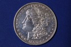 1897 Morgan Silver Dollar Vintage US Mint Coin 90% Silver Cleaned Details AU/UNC — photo 1