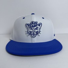 Nike BYU Cougars Flat Bill Gorra Sombrero Adulto 7 1/4 Azul Marino Blanco Brigham Young NUEVO