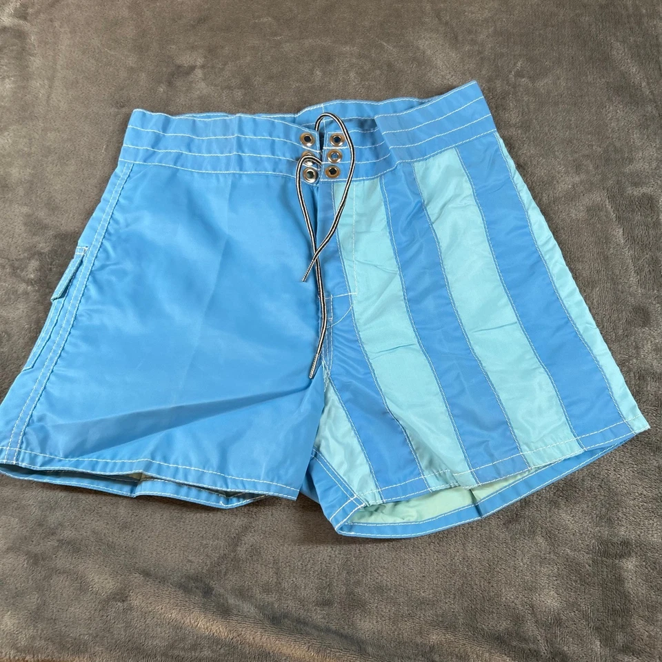 Birdwell Beach Britches Board Shorts Surf Hecho en EE. UU. Azul Rayas Para Hombres Talla 28 Foto 2 de 4