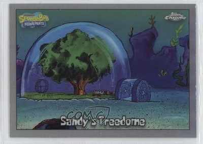 2025 Topps Chrome Spongebob 25th Refractor Sandy's Treedome #128 8d4