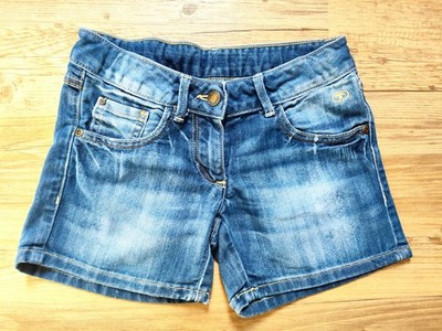  Tom Tailor Mädchen Jeans Shorts Gr.146 stonewashed blau verstellb.Bund Low
