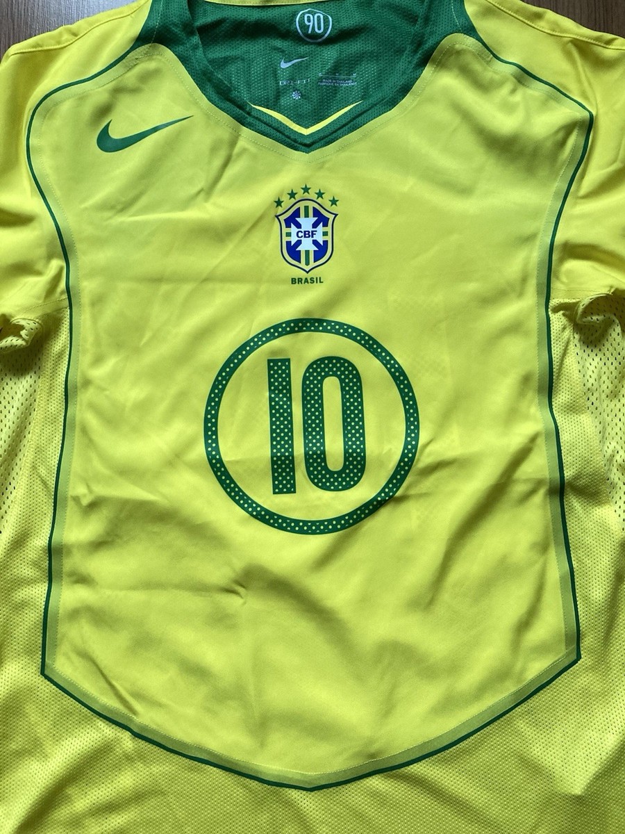 ウェア BRAZIL - 2004 () Brazil 2004 Home Shirt #10 Ronaldinho - Online Store From