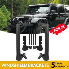 50-52 Windshield Led Light Bar Mount Brackets For Jeep Wrangler Jk 2007-2018