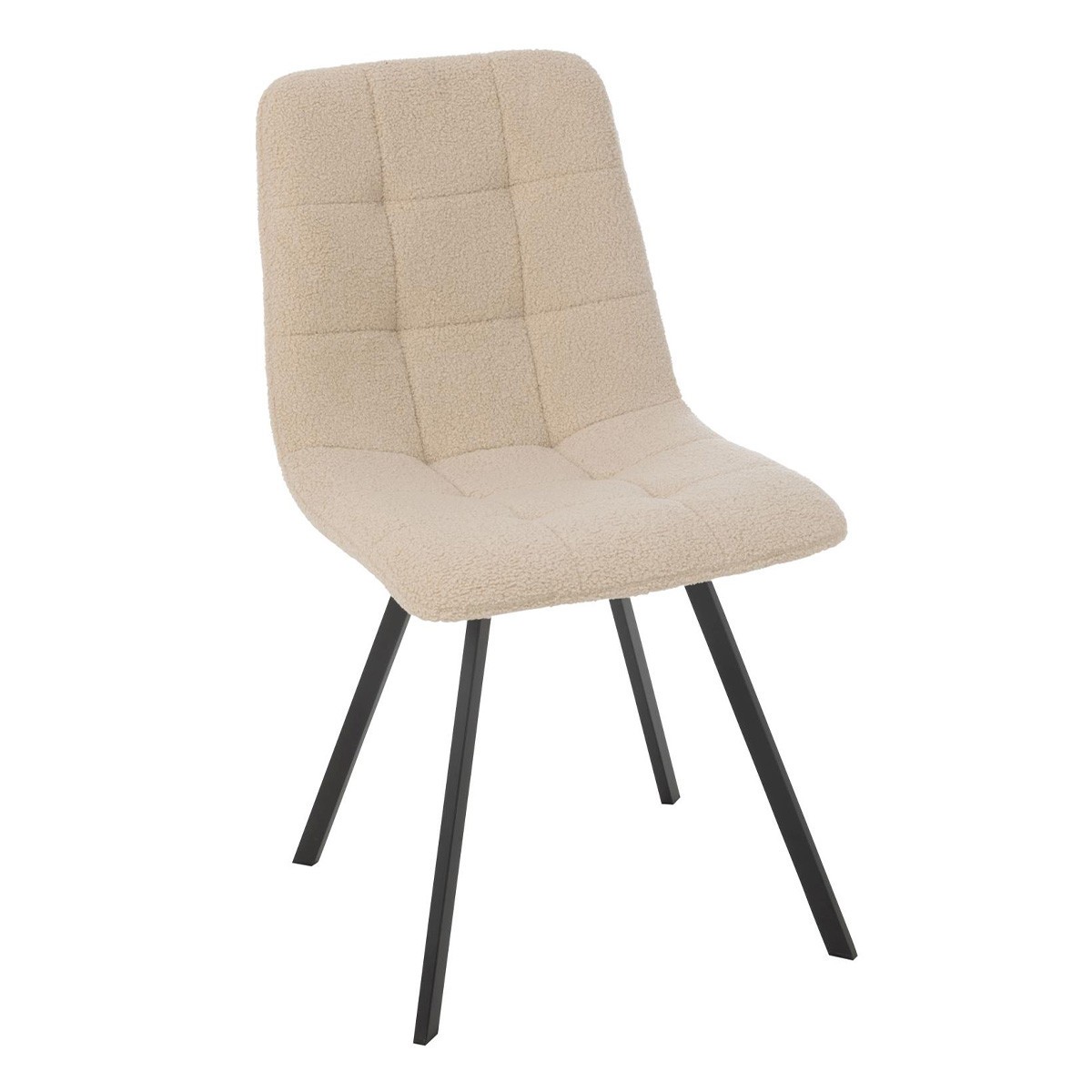 Chaise bouclette Clark 85cm blanche : finis les maux de dos à table