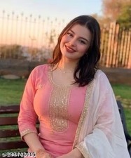 3 PCS Pink Floral Printed Kurta Pant Dupatta Set For Women Pure Cotton Gift