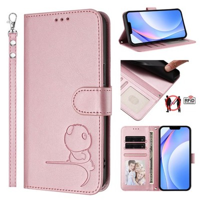 For Various Phone Hot Lovely Panda Leather Card Wallet Case Bag Flip Stand Cover