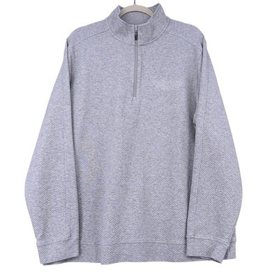 North End Champion Ranch Mens 2XL Grey Quarter Zip Pullover Sweater