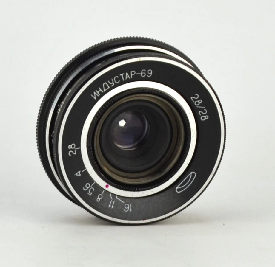 SOVIET USSR PANCAKE INDUSTAR-69 RF LENS f2.8/28 M39 mount - Image 3 of 4