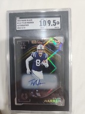2025 Panini Black - Rookies Tyler Warren #113 Autographs Gold 5/10