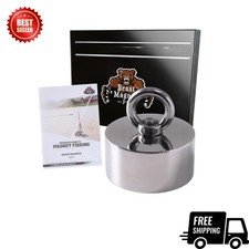 2000lb 360° Fishing Magnet, Heavy Duty N52 for Treasure Hunting
