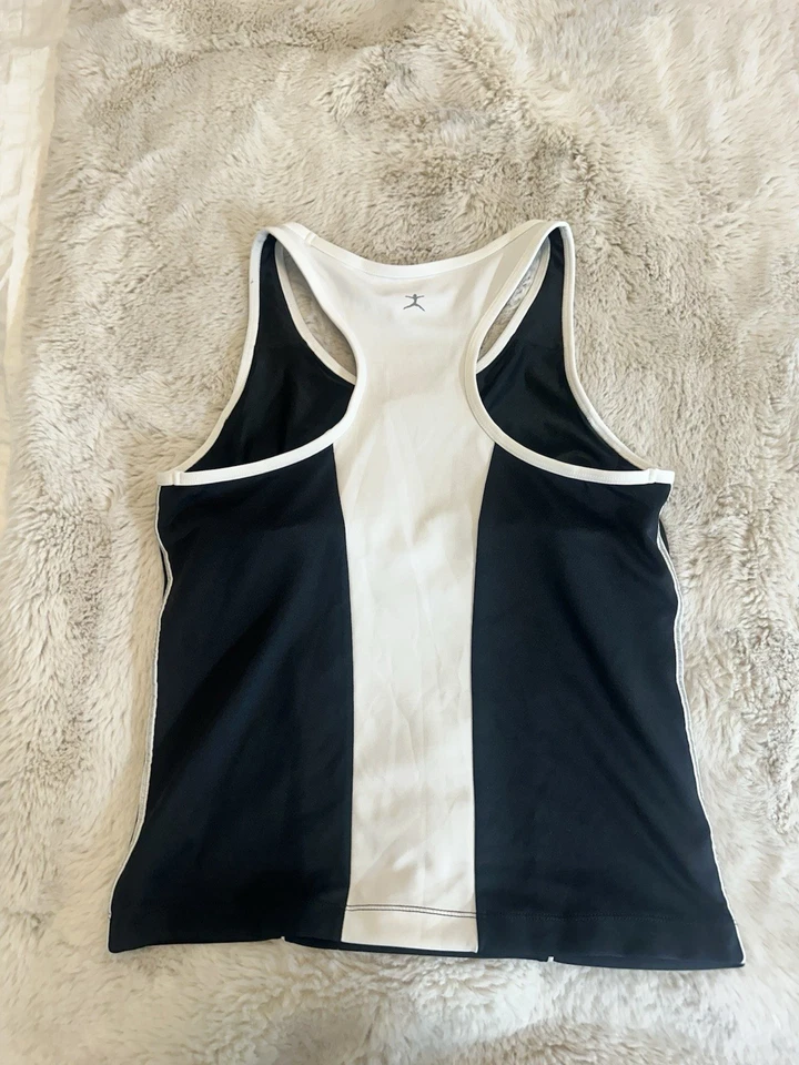 Danskin Mujer S Negro/Blanco Tank Cami Ropa Activa Entrenamiento Foto 2 de 4