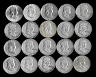 Franklin Half Dollar Roll (20 Coins)  90% Silver (1948-59) Lot D42