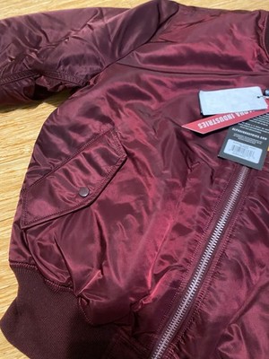 Alpha Industries MA-1 BOMBER JACKET (SEASONAL) MAROON Men's Large