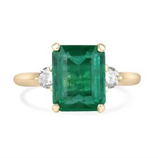 3 Ct Emerald Cut Simulated Emerald Halo Wedding Ring 14k Yellow Gold Plated