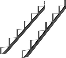 Steel Stair Riser 1/2/3/4/5/6/7 Step Stair Stringer with Pre-drilled Holes
