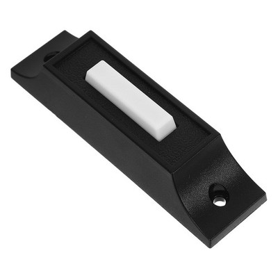 Wired Doorbell Button - Matte Black Decorative Door Bell Switch for Entryway -