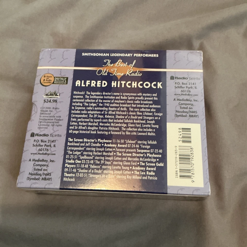 Alfred Hitchcock Smithsonian Legendary Performers Old Time Radio Cassette Set - Image 2 of 4