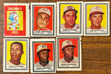 1962 Topps Baseball Stamps CINCINNATI REDS Robinson Pinion O'Toole Team LOT OF 7