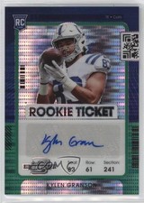 2021 Panini Contenders Optic Green Pulsar Prizm 20/30 Kylen Granson Auto 0i5i