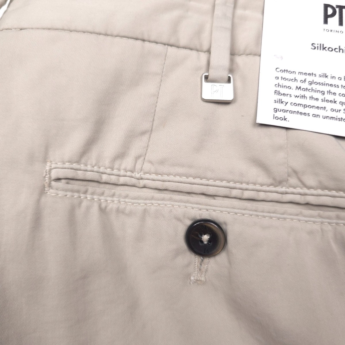PT Torino PT01 Silkochino Chino Pants Mens Size 38 (56) Slim Fit