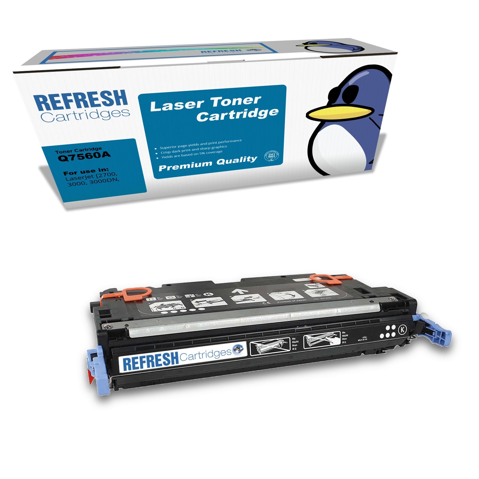 Refresh Cartridges Replacement Black Q7560A/314A Toner Compatible With HP