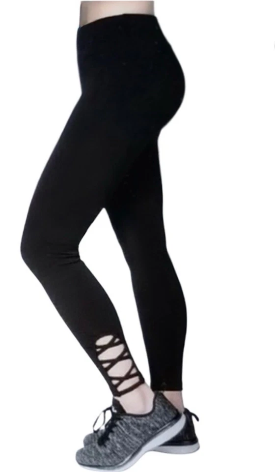 West Loop Athleisure Criss Cross Leggings SZ 10 11 12 13 14 15 16 XL Lg Hi Waist - Image 2 of 3