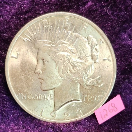 🚚⚡️VIDEO 👀🔥SIMPLY GORGEOUS 👀🔥1923 Peace Dollar Silver US Coin $1.00 MS+ BU