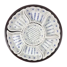 Antique QIANLONG, Nianqianzhilong? CHINESE Text Hand Painted Lazy Susan 