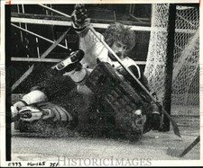 Foto de prensa 1976 Ernie Wakely de San Diego se enreda con MN Saint Mike Antonovich