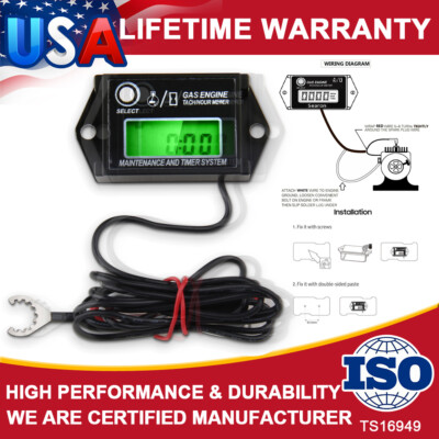 Digital Tachometer Tiny Tach Digital Hour Meter & Tachometer – Works On Marine, Mower, Small Engines, Easy Install, IP65 Waterproof Tach For Small Engines - Foto 12