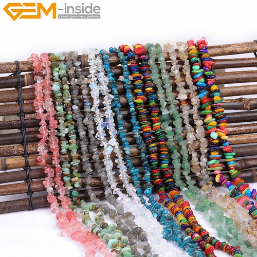 Freeform Chips Natural Gemstones Beads For Jewelry Making 34"/15" Bulk 7-8mm - Picture 3 of 297